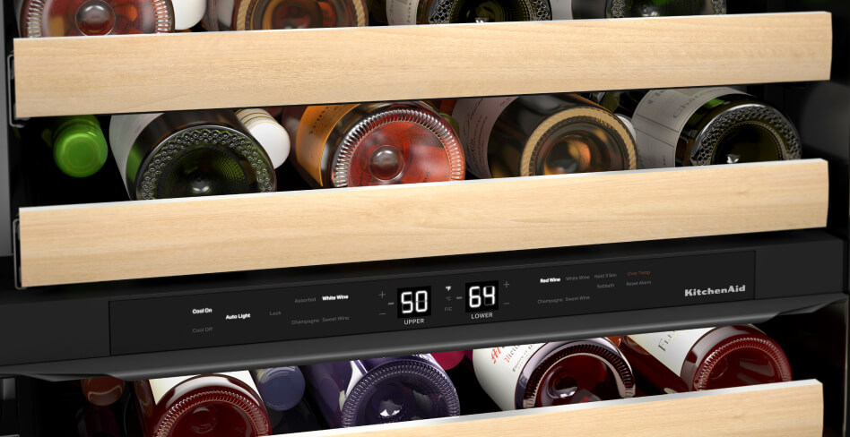 Dual temperature zone wine refrigerator Dual temperature zone wine refrigerator