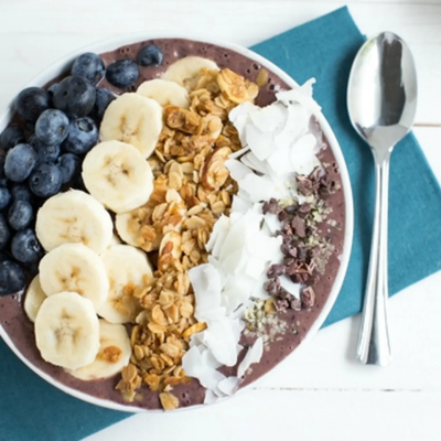 Blueberry smoothie bowl