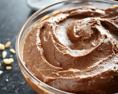 Buttercream frosting in a bowl