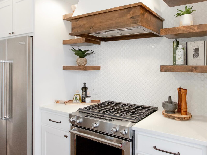 A white color scheme in a kitchen with KitchenAid® appliances