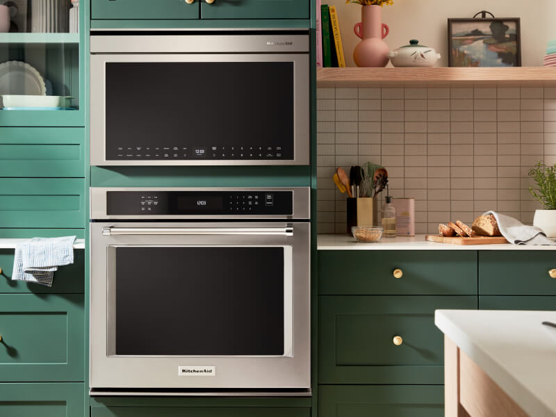 Built-in KitchenAid® appliances, including a wall oven and microwave
