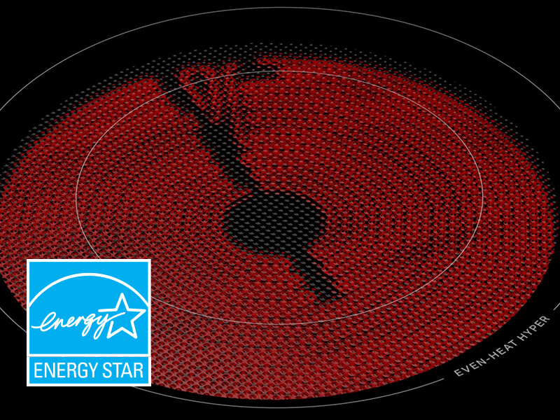 Electric range cooktop heating element