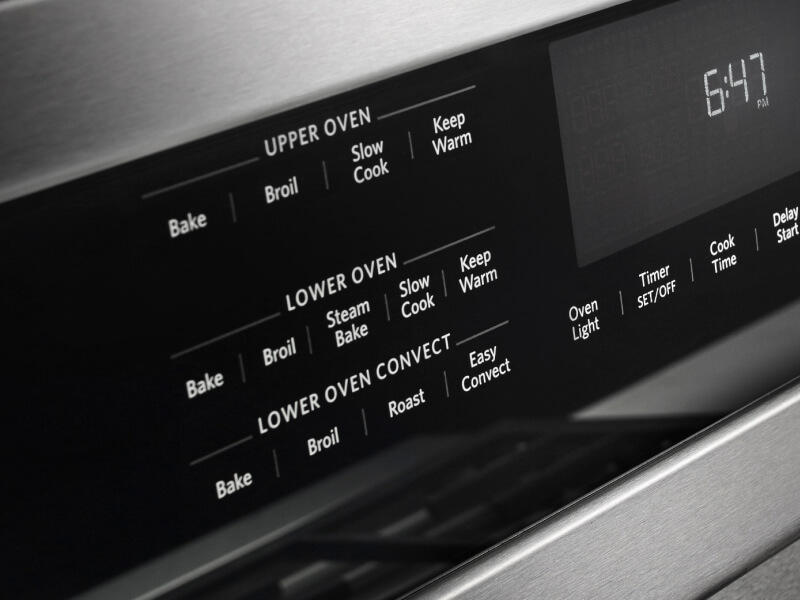 Kitchen range control panel