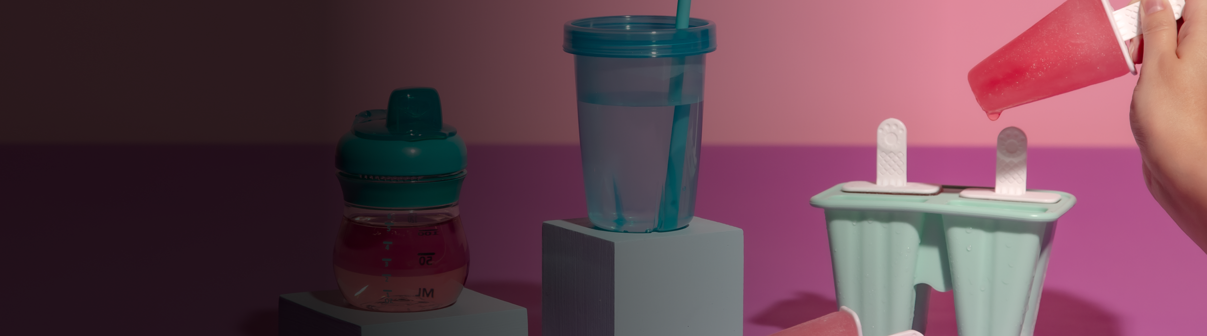 Water filters on a background
