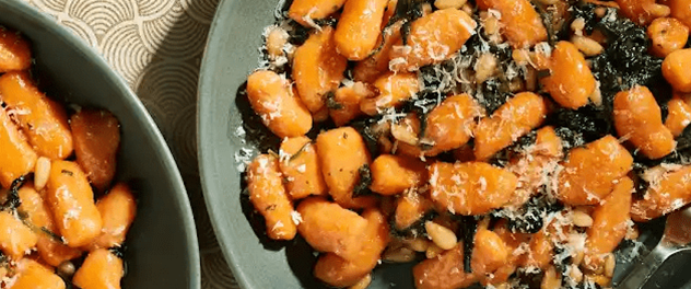 Sweet Potato Gnocchi with Brown Butter Honey Sauce