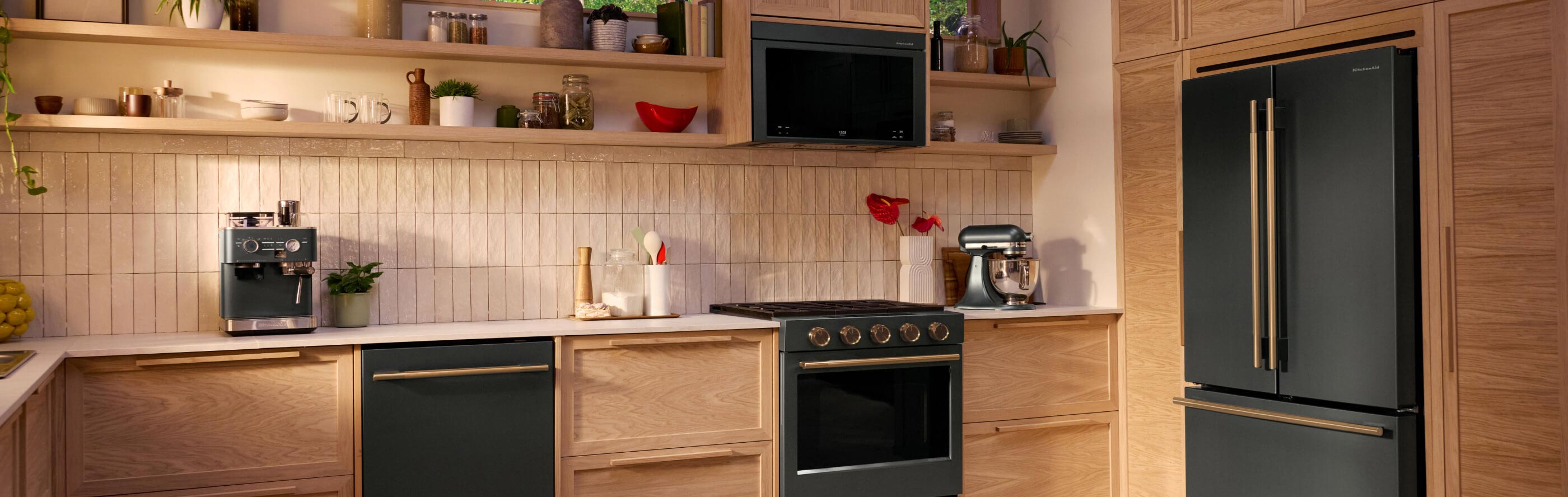 Modern kitchen with KitchenAid® appliances throughout