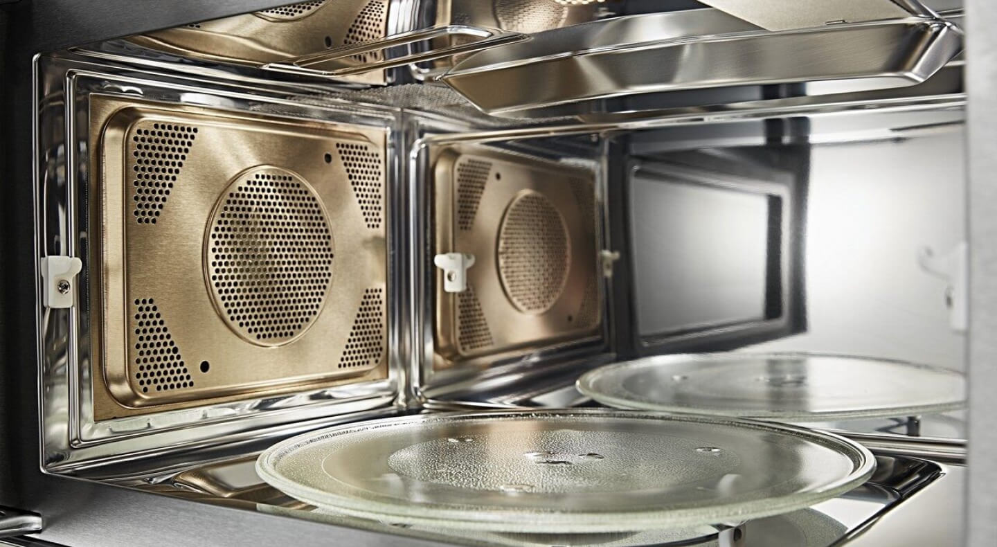 Inside of a microwave Inside of a microwave