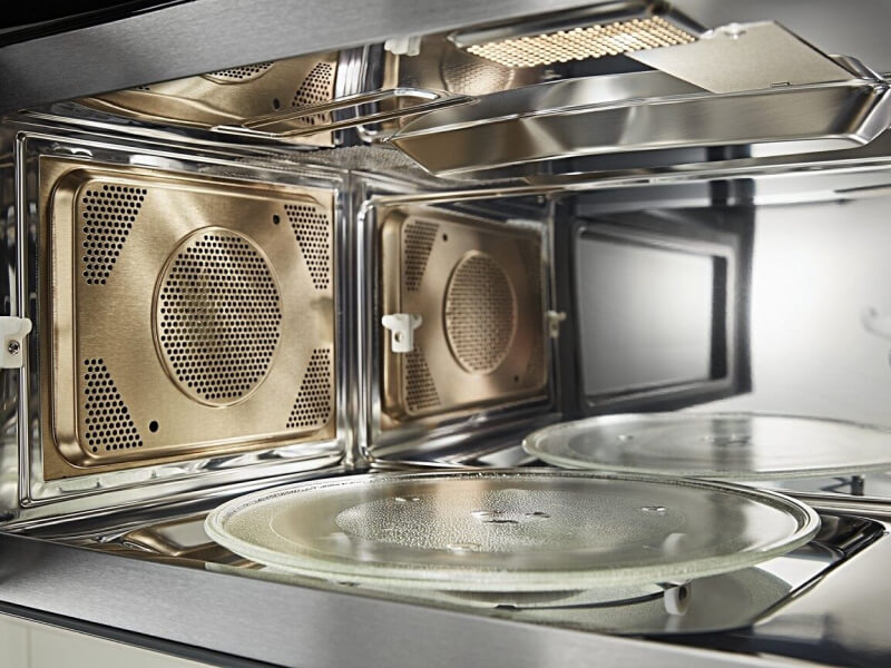 Inside of a microwave Inside of a microwave