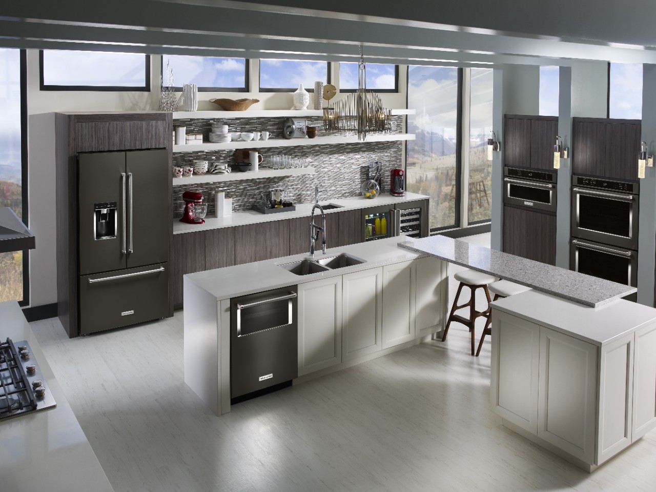 Introducing the black stainless steel suite from KitchenAid. Introducing the black stainless steel suite from KitchenAid.