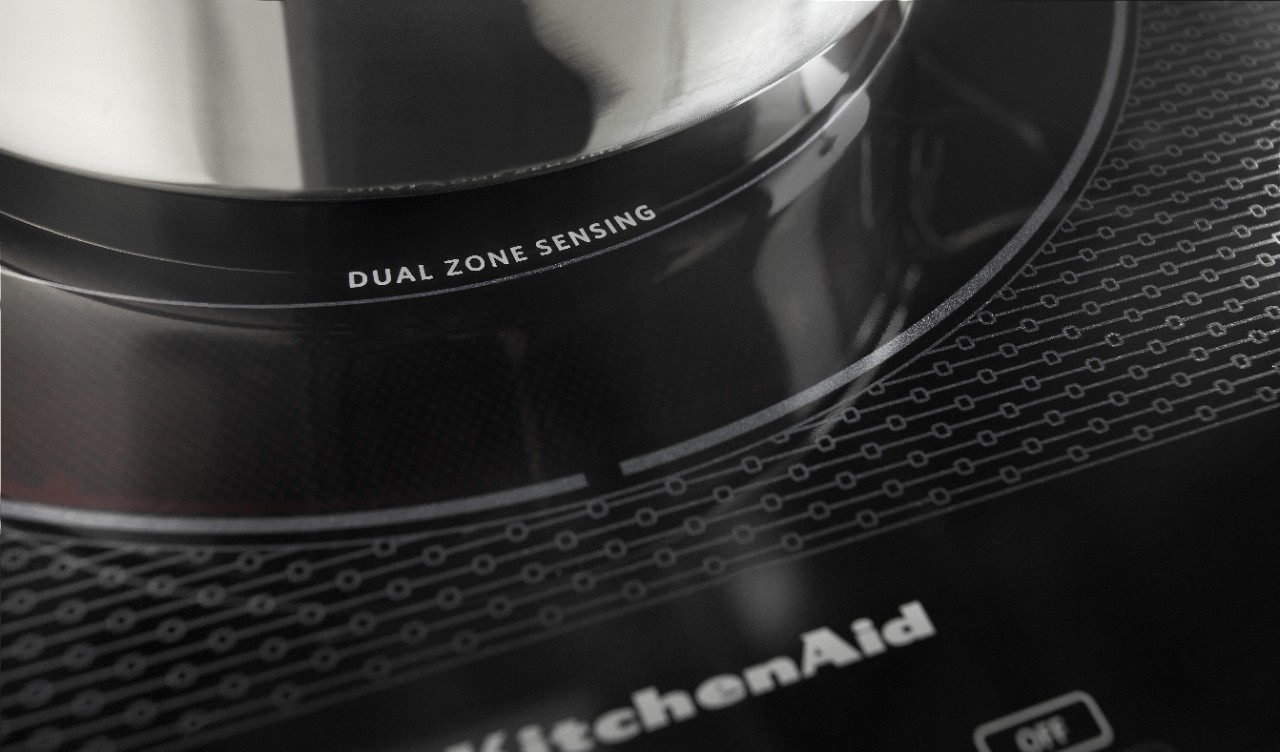 A 5-element electric cooktop gives you more room for cooking.