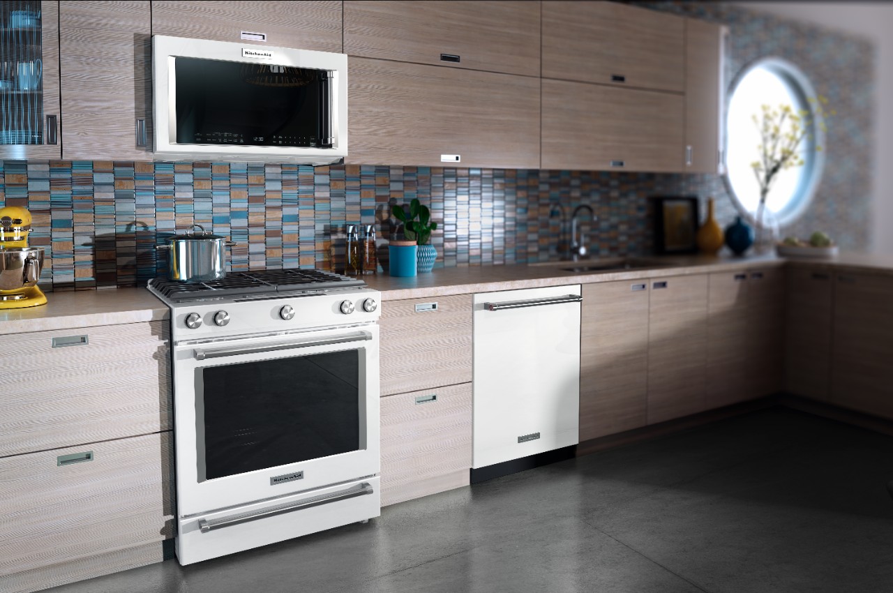 A gas range slide-in offers a seamless look. A gas range slide-in offers a seamless look.