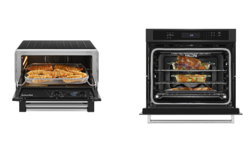 A KitchenAid® Air Fryer and Oven side by side