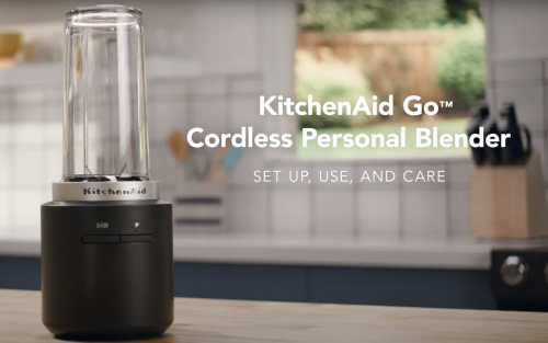 KitchenAid Go™ Cordless Personal Blender Set Up, Use & Care