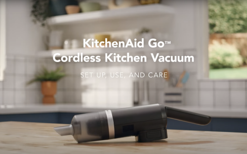 KitchenAid Go™ Cordless Kitchen Vacuum Set Up, Use & Care