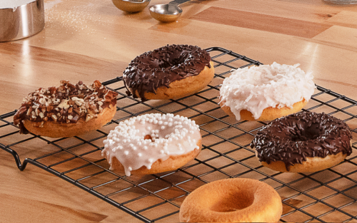 Donuts on a cooling rack