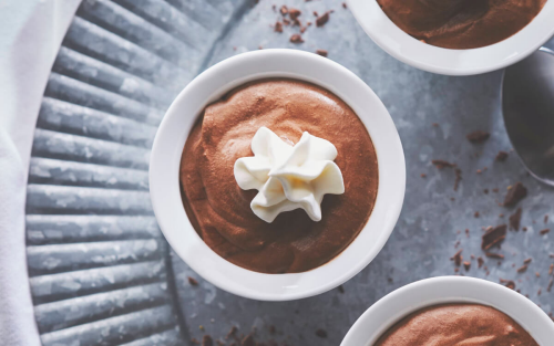 Chocolate mousse in a cup