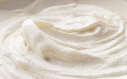 Close-up of whipped cream