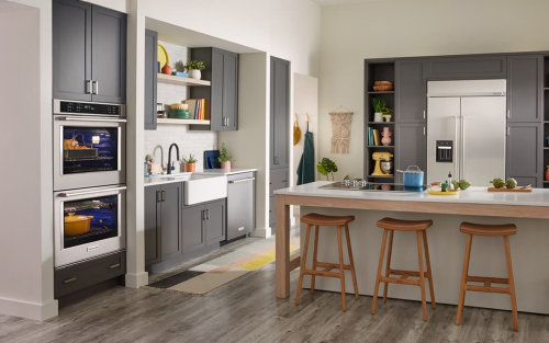 Modern kitchen with a KitchenAid® suite of appliances