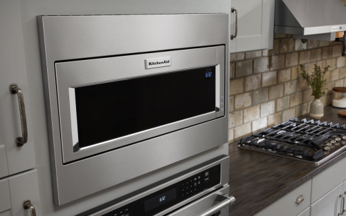 Stainless steel, combination microwave and wall oven from KitchenAid brand