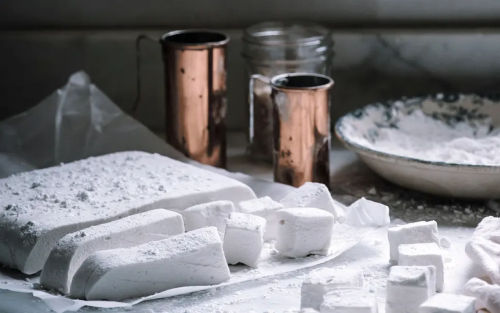 Gelatin powder on a countertop