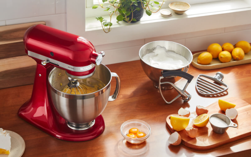  KitchenAid® tilt-head stand mixer with lemon meringue pie ingredients