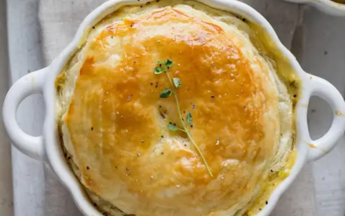 Pot pie in a dish