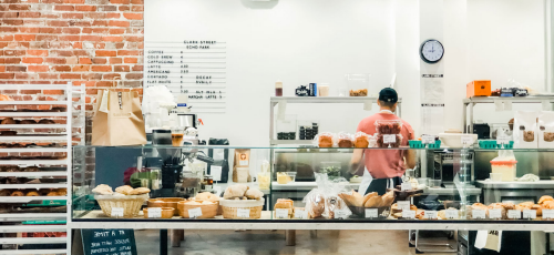 The interior of Clark Street Bakery.