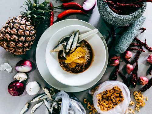 A bowl of Orang Laut cuisine.