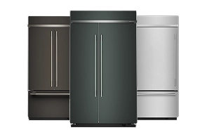 A collage of KitchenAid® built-in refrigerators