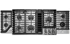 Three KitchenAid® gas cooktops