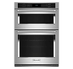 A stainless steel microwave combination wall oven