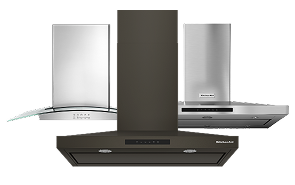 A collage of KitchenAid® Canopy Vent Hoods