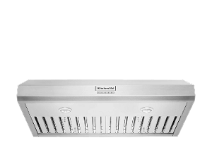 A KitchenAid® 36" Commercial-Style Under-Cabinet Range Hood System