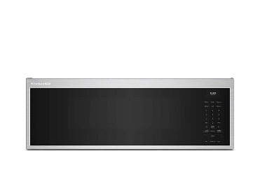 A KitchenAid® Smart Low Profile Microwave Hood Combination with Dual Fan Ventilation.