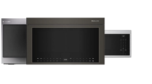 A collage of KitchenAid® Over-the-Range Microwaves. 