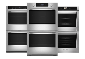 Two KitchenAid wall ovens.