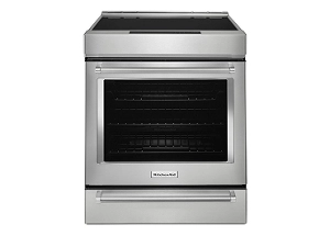 A KitchenAid® 30" Induction Slide-In Range with Air Fry Mode