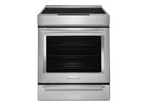 A KitchenAid® 30" Induction Slide-In Range with Air Fry Mode