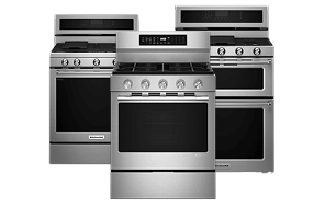 A collage of KitchenAid® Freestanding Ranges