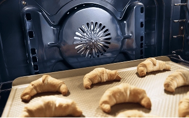 Croissants baking in a KitchenAid® convection oven