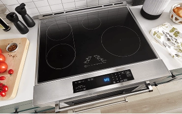 A KitchenAid® Induction Range with a smooth glass surface