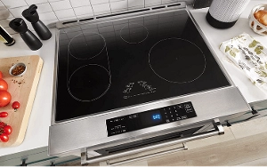 A KitchenAid® Induction Range with a smooth glass surface