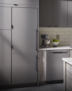 A grey panel-ready KitchenAid® refrigerator