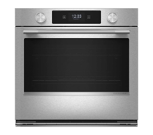 A 30" Smart Single Wall Oven with Assisted Cook Cycles.