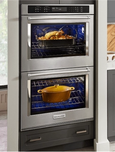 A KitchenAid® double wall oven in a contemporary kitchen.