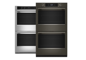 Two KitchenAid wall ovens.