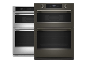 Two KitchenAid wall ovens.