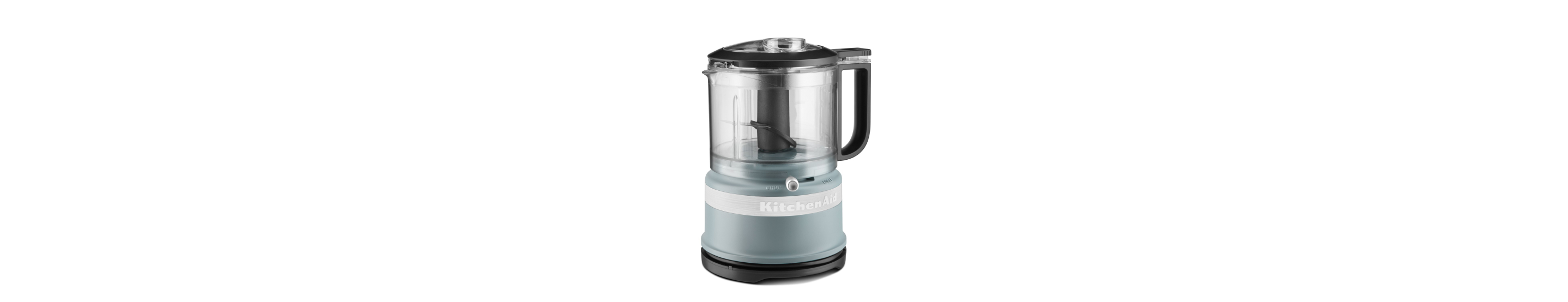 A 3.5 Cup Food Chopper in Matte Fog Blue.