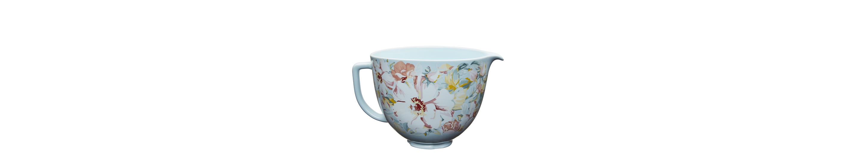 A 5 Quart White Gardenia Ceramic Bowl.
