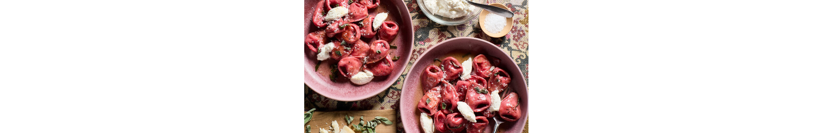 Beetroot tortellini